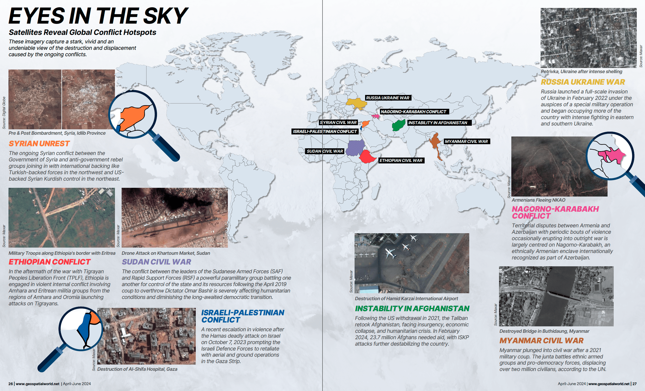 Eyes in the Sky: Satellites Capture Devastation in Global Conflict Zones